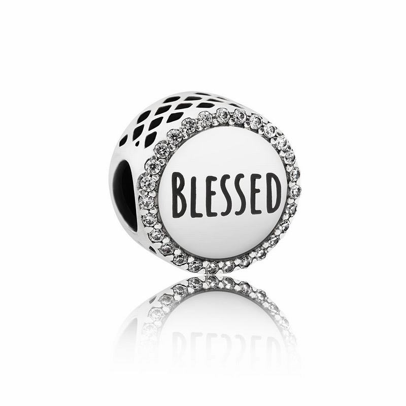 Pandora Blessed Charm - Sterling Silver/Cubic Zirconia - Canada | KO8037CX